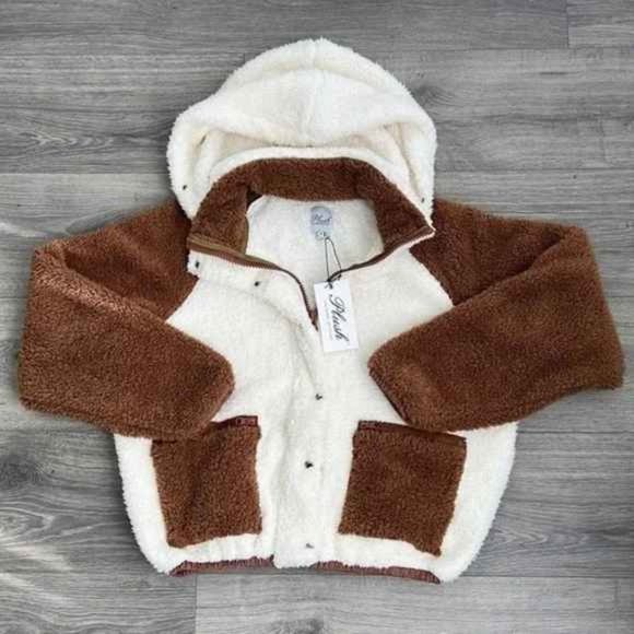 Revolve X Plush Apparel |  Teddy Jacket with Removeable Hoodie - Picture 1 of 7